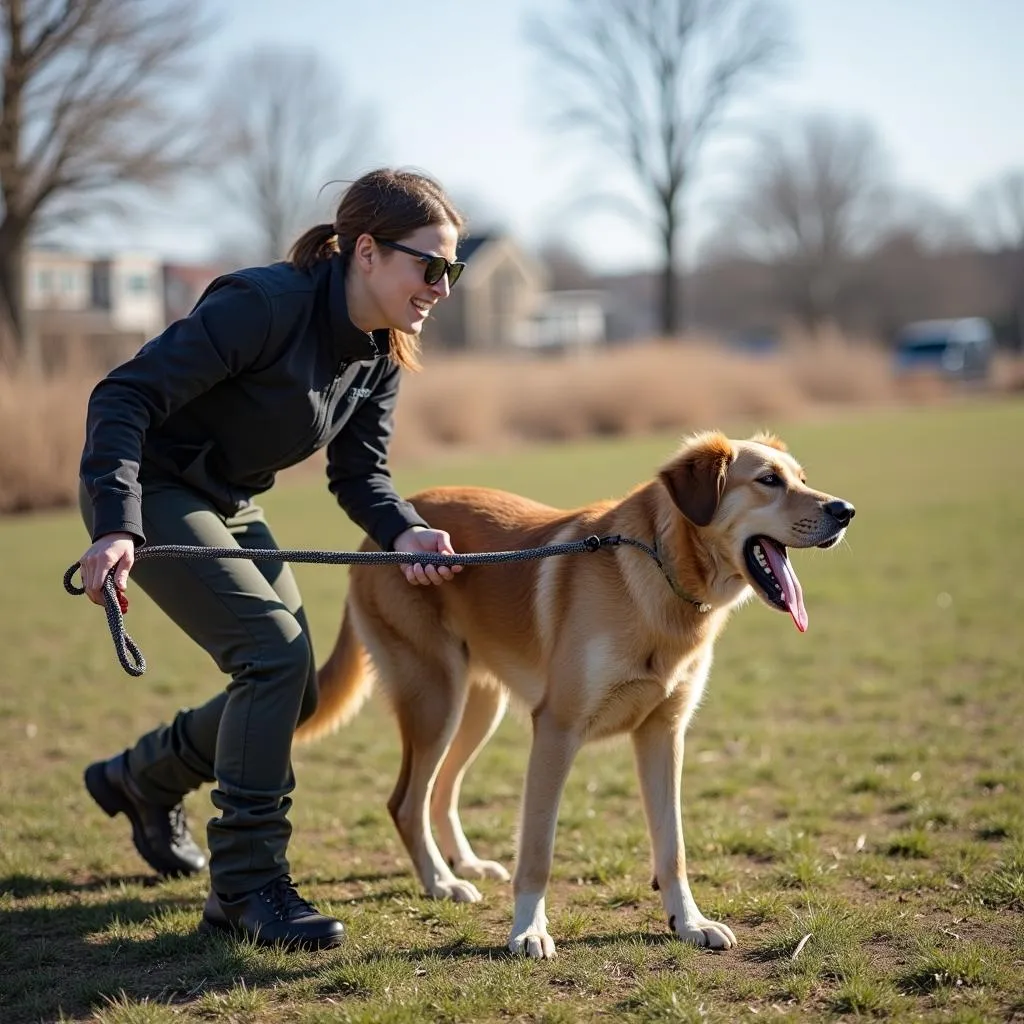 Training a blind field dog requires patience and specialized techniques.