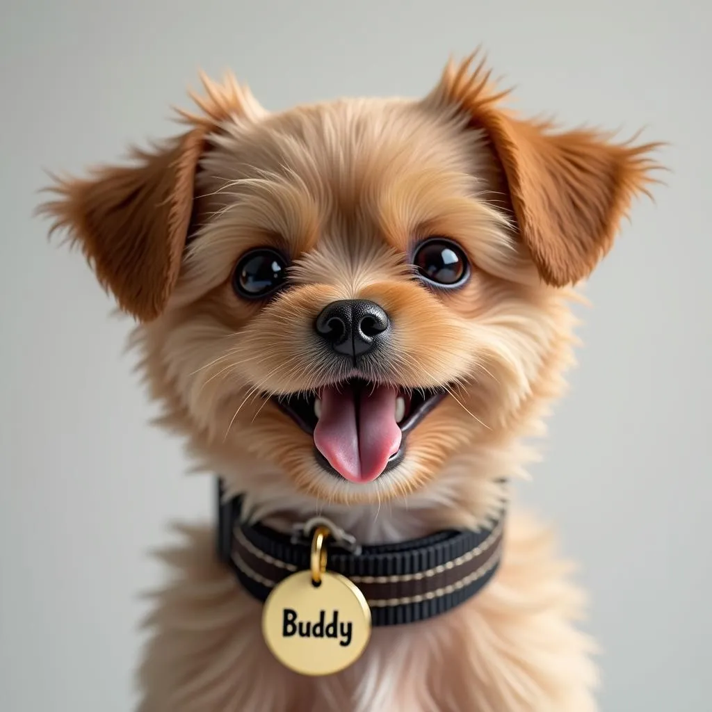 flat-dog-tag-collar-for-small-dogs