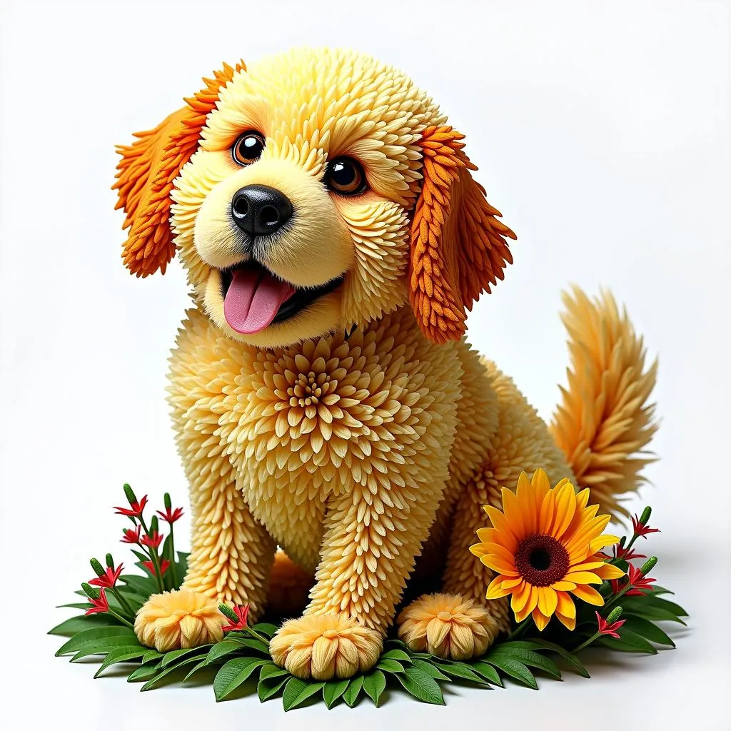 Dog-shaped-flower-bouquet-for-a-special-occasion