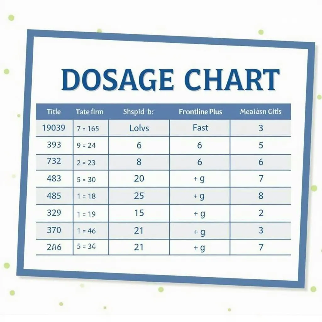 Frontline Plus Dosage Chart for Dogs