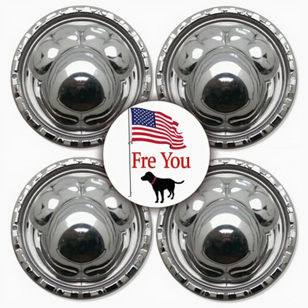 GMC Dog Dish Hubcaps installed on a car