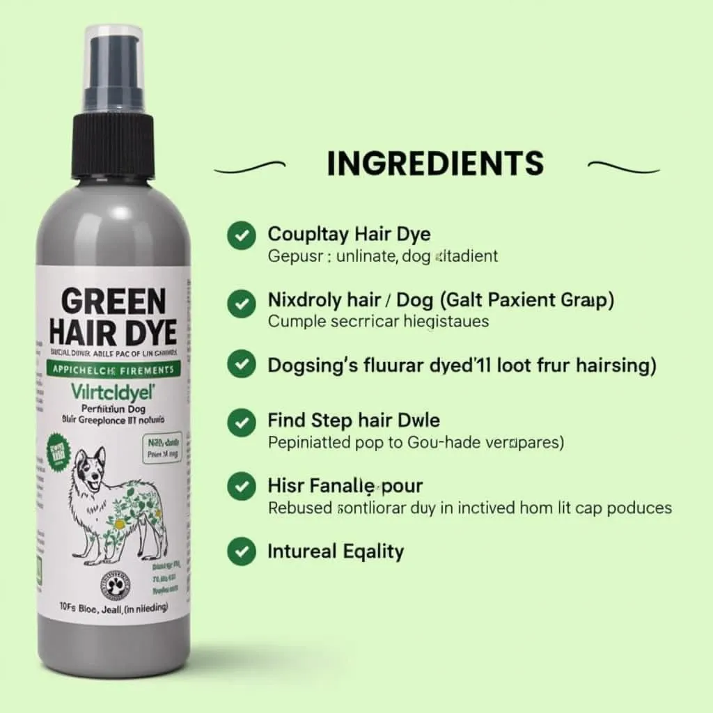 Green Hair Dye for Dogs - Safe Ingredients