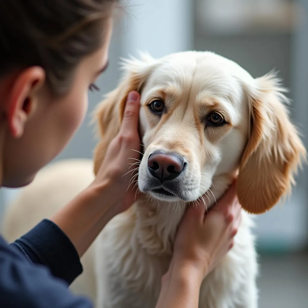 A gentle touch, a soothing voice, and a calm environment are essential for grooming senior dogs.