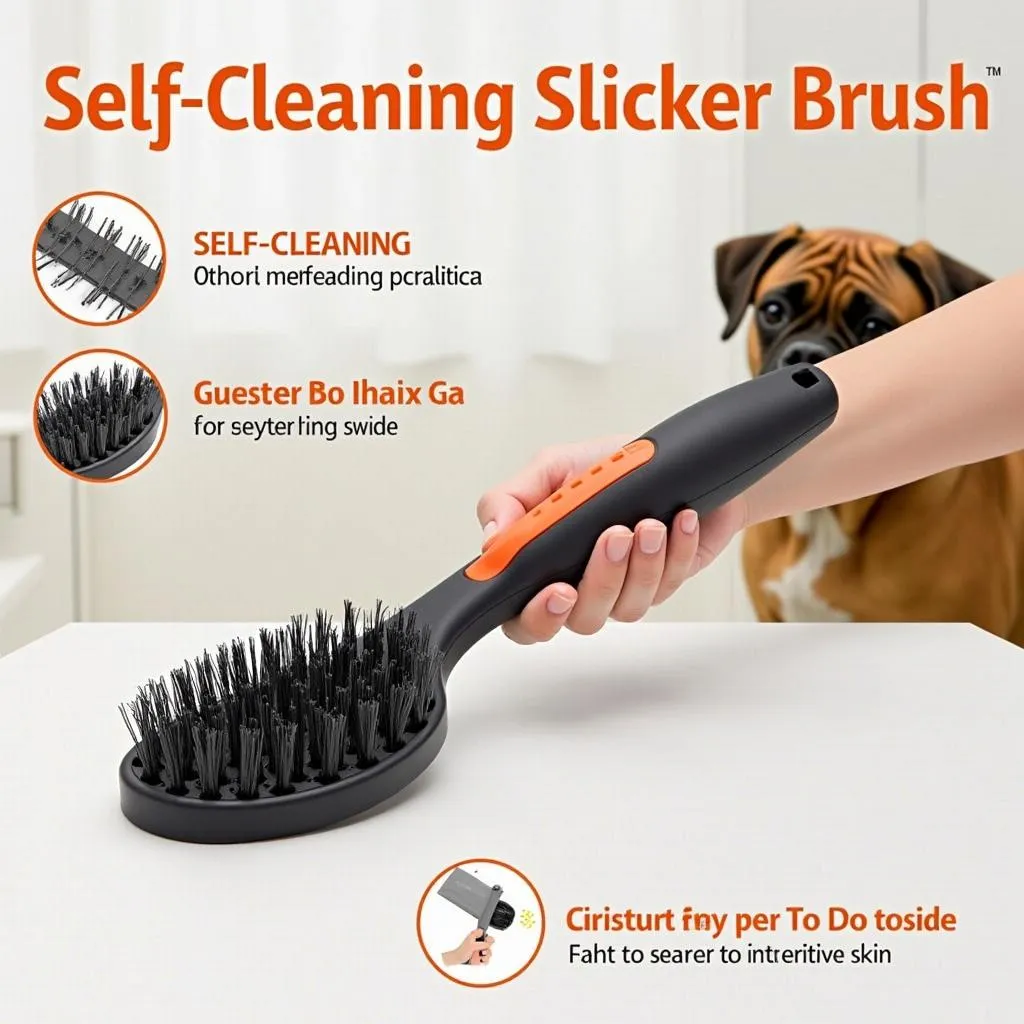 The Hertzko Self Cleaning Slicker Brush is a popular choice for Boxers