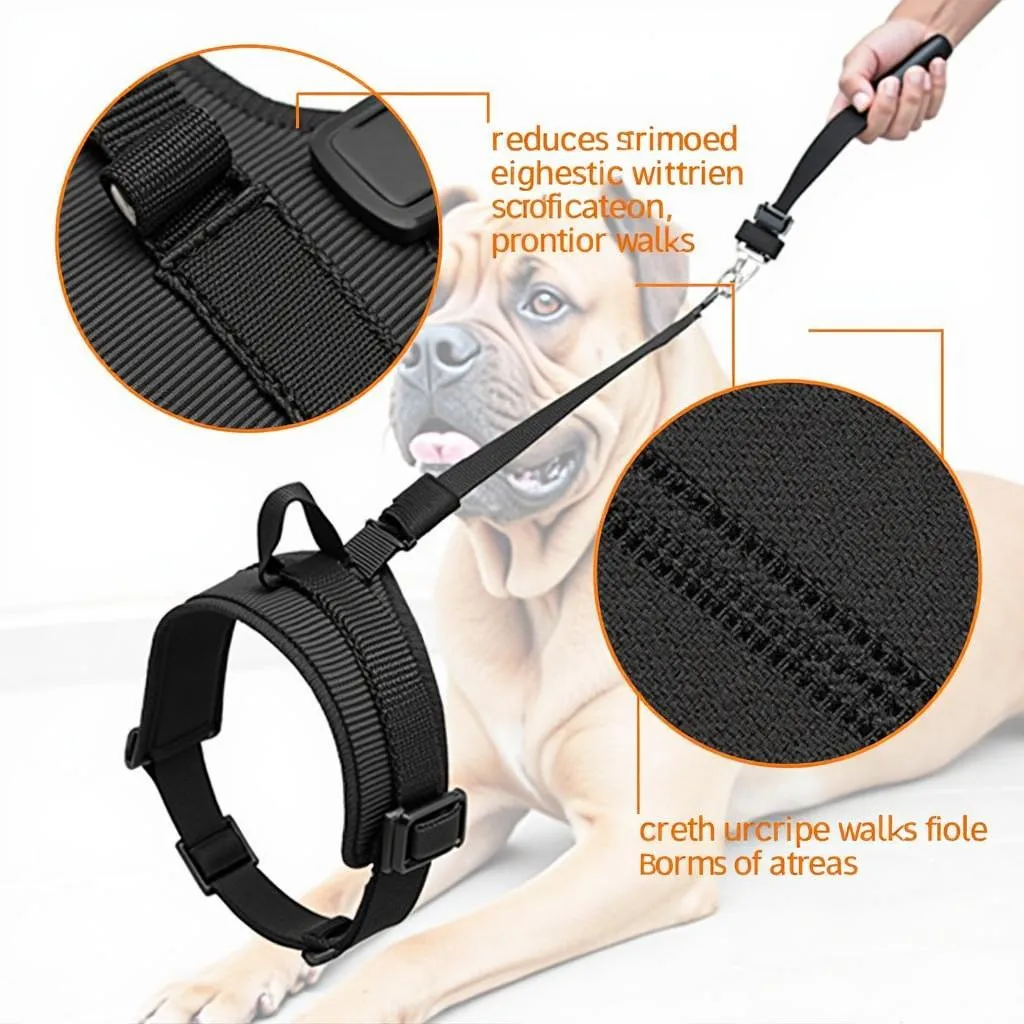 Heavy-Duty Rottweiler Harness with Control Handle for Extra Control