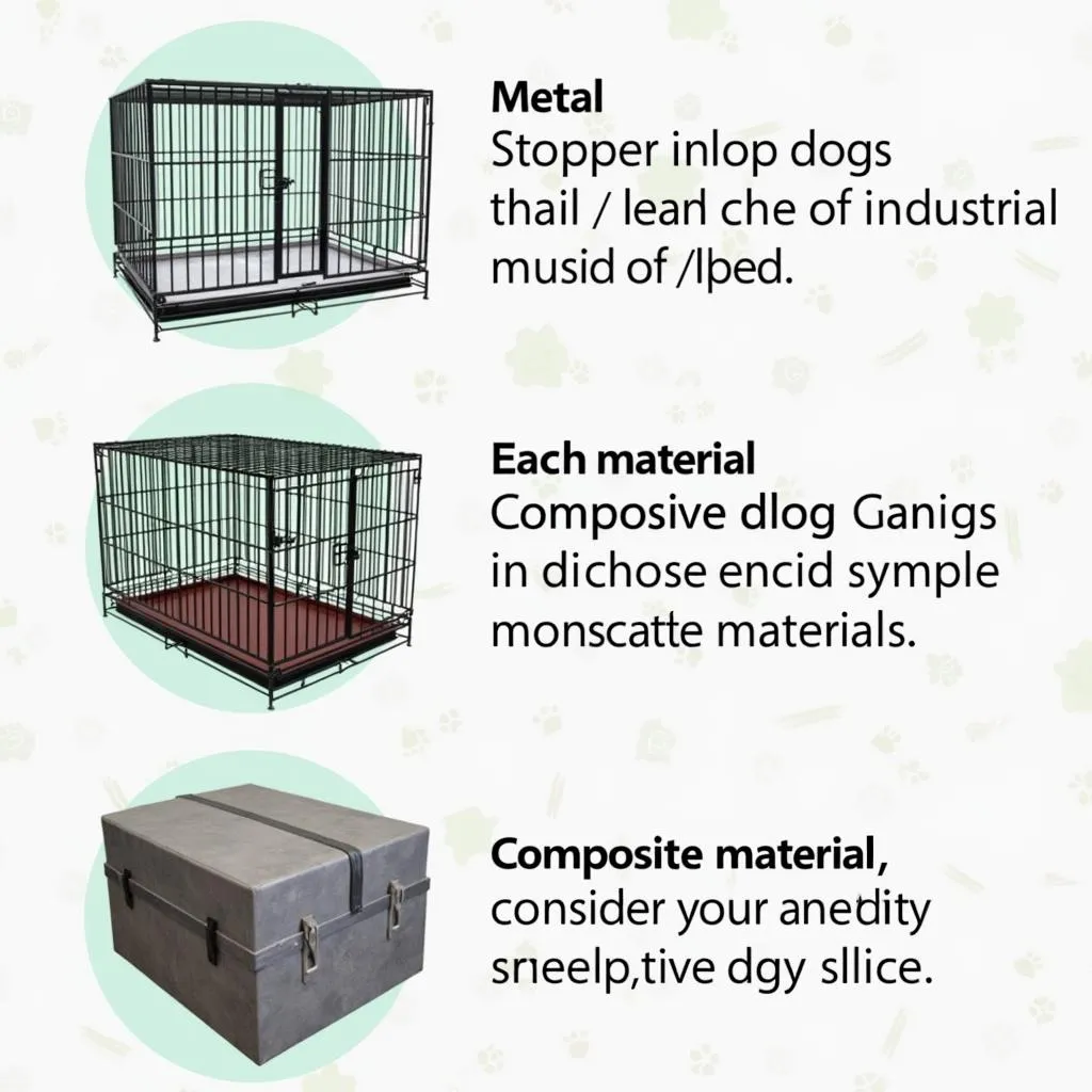 Types of materials used in industrial dog cages