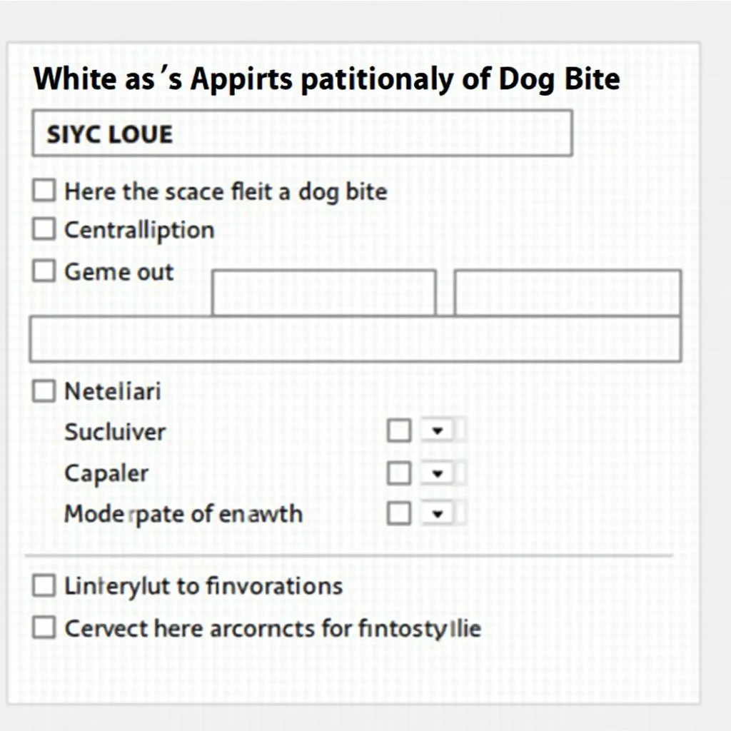 Dog bite reporting form example