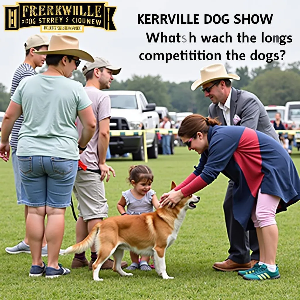 Families enjoying the Kerrville Dog Show