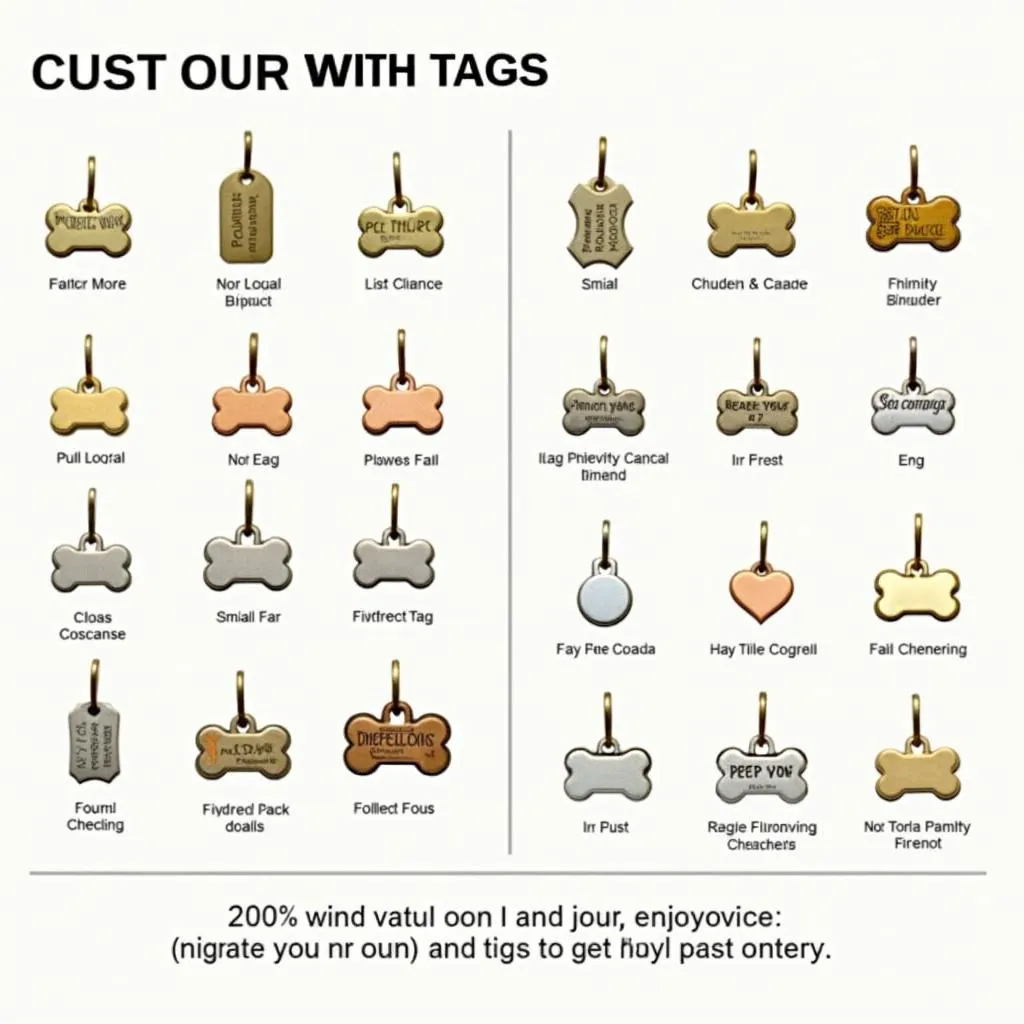 Large dog tag engraving options with custom designs