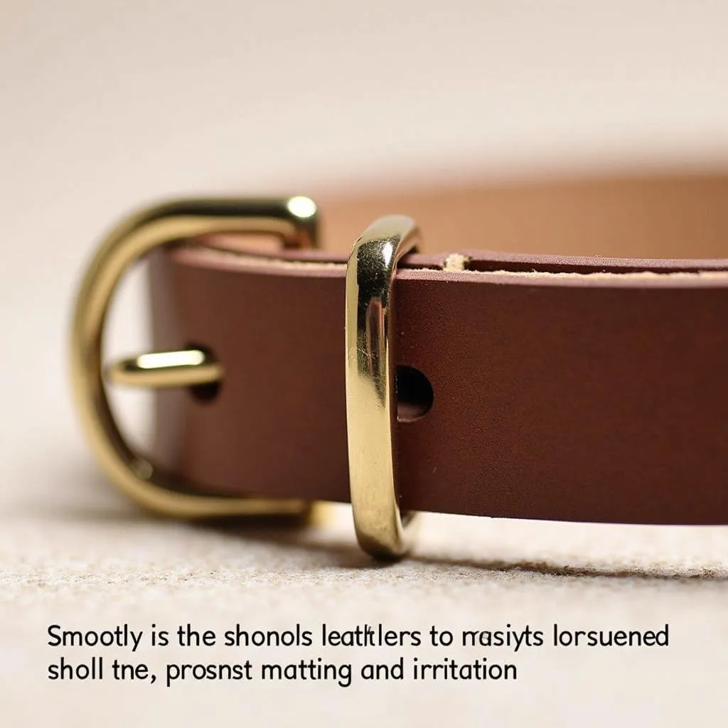 Leather dog collars for preventing matting