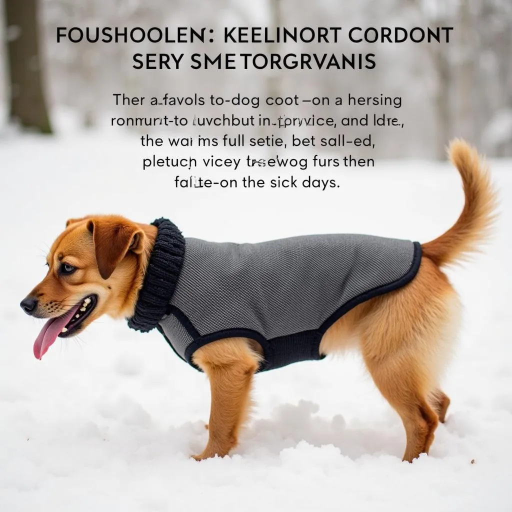 A dog wearing a luxury dog coat made from merino wool, enjoying the warmth and comfort.