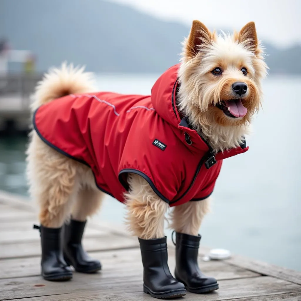 Marine Dog Clothes Boots and Waterproof Jacket