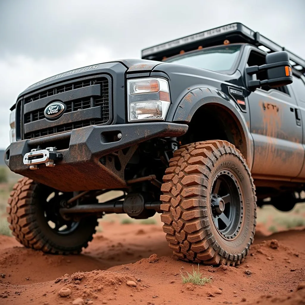 Mud Dog Tires on a Rugged Off-Road Trail