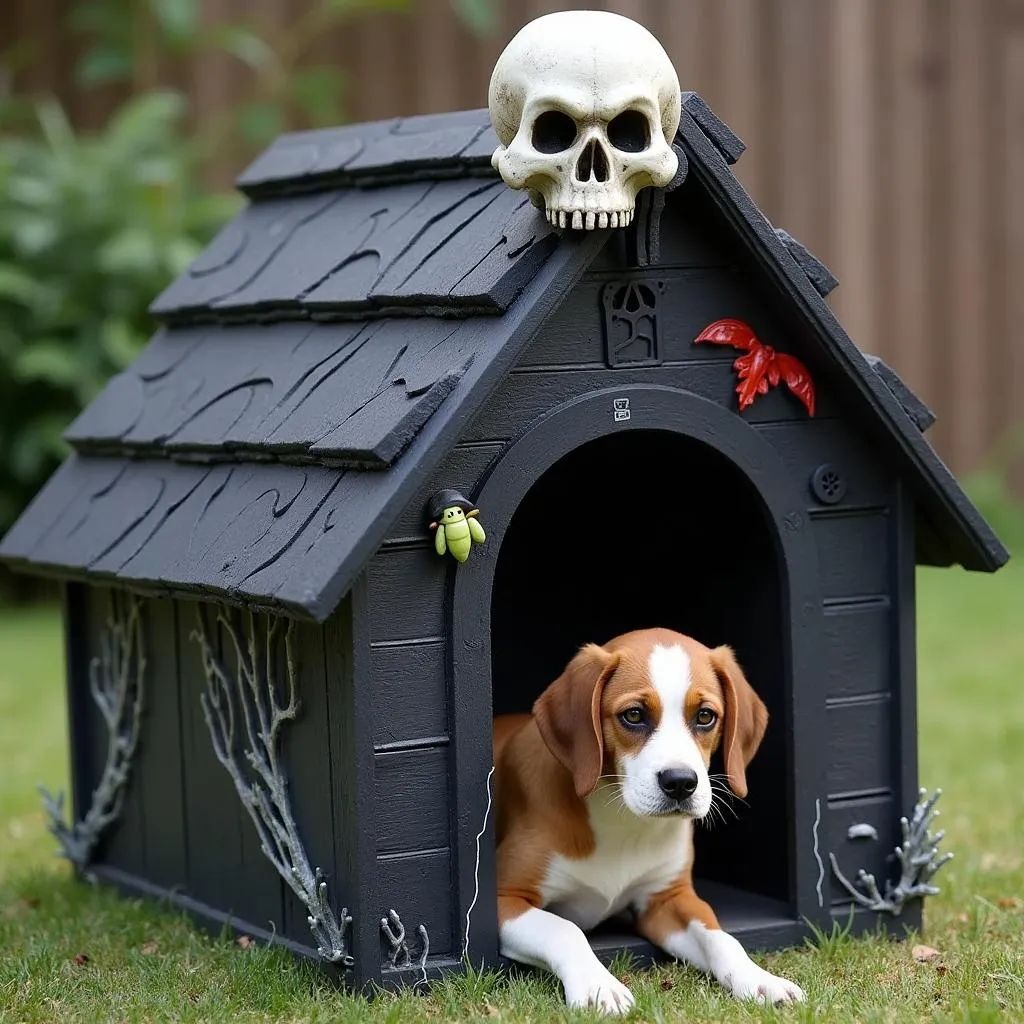 Nightmare Before Christmas Dog House with an Oogie Boogie theme