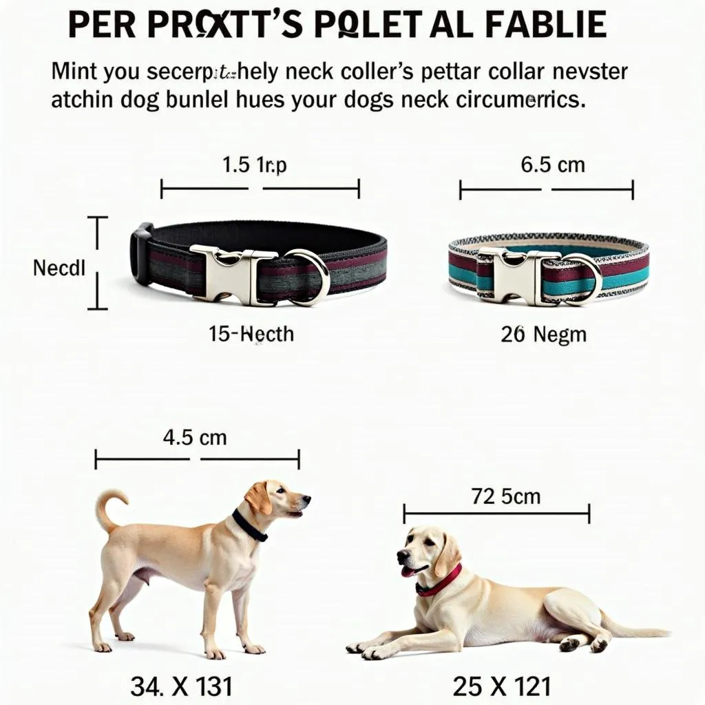 Dog Collar Size Guide for Nylon Collars with Metal Buckles