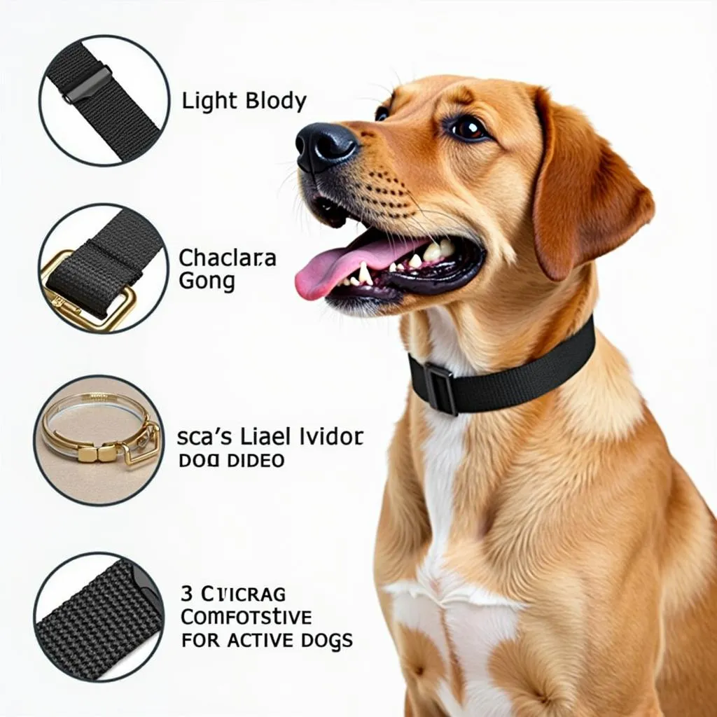 Nylon dog collars for preventing matting