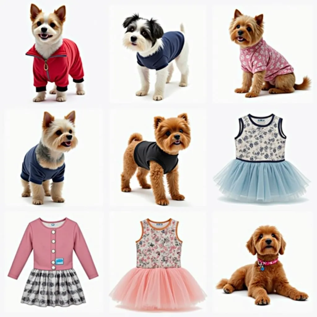 A dog wearing a stylish outfit and accessories, showcasing the variety of products available at online dog boutiques