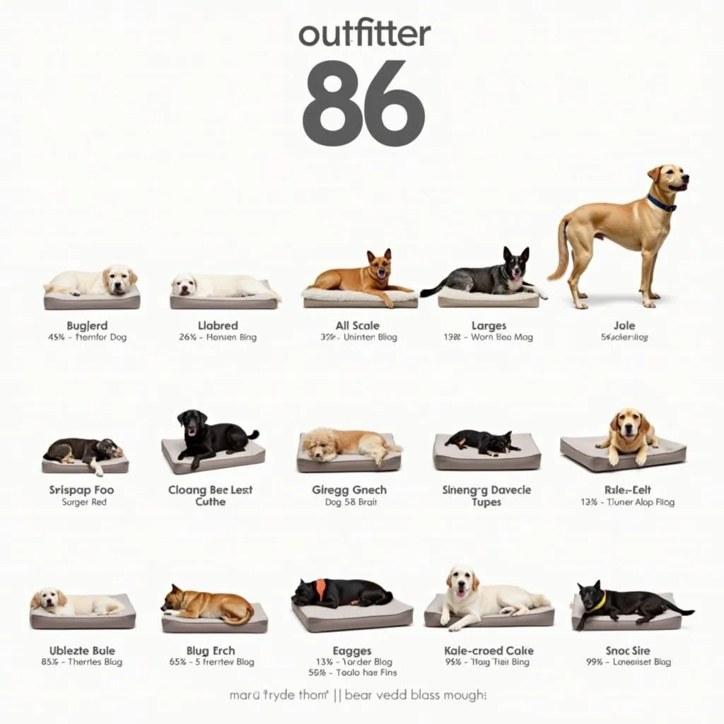 Outfitter 86 dog bed variety sizes styles