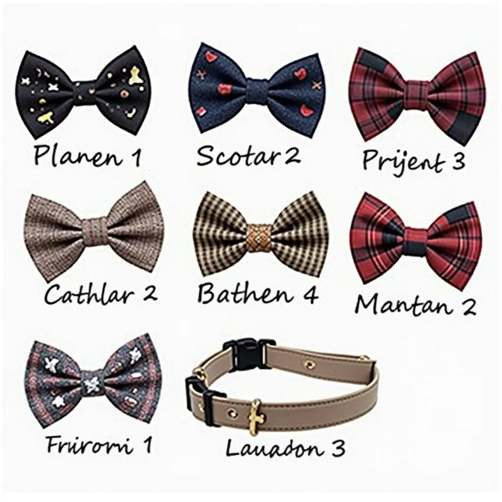 Personalized Dog Collar Bow Ties