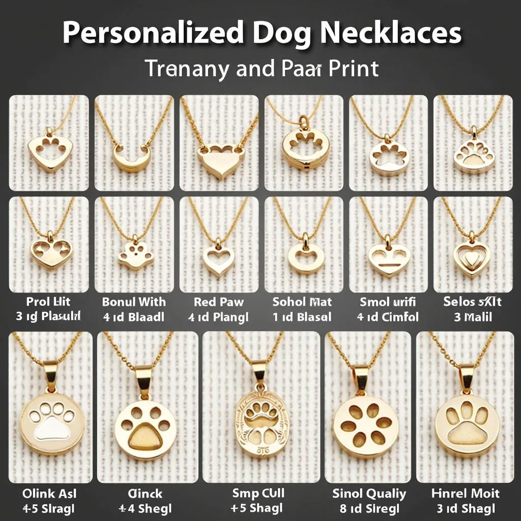 Personalized Dog Necklaces Featuring Engraved Paw Prints