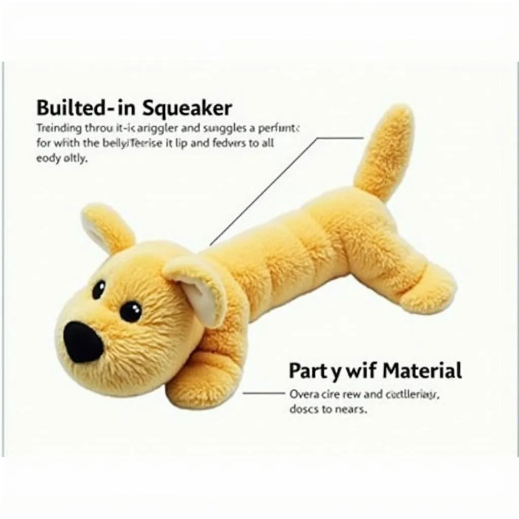 Plush Dog Toy with Squeaker for Interactive Play