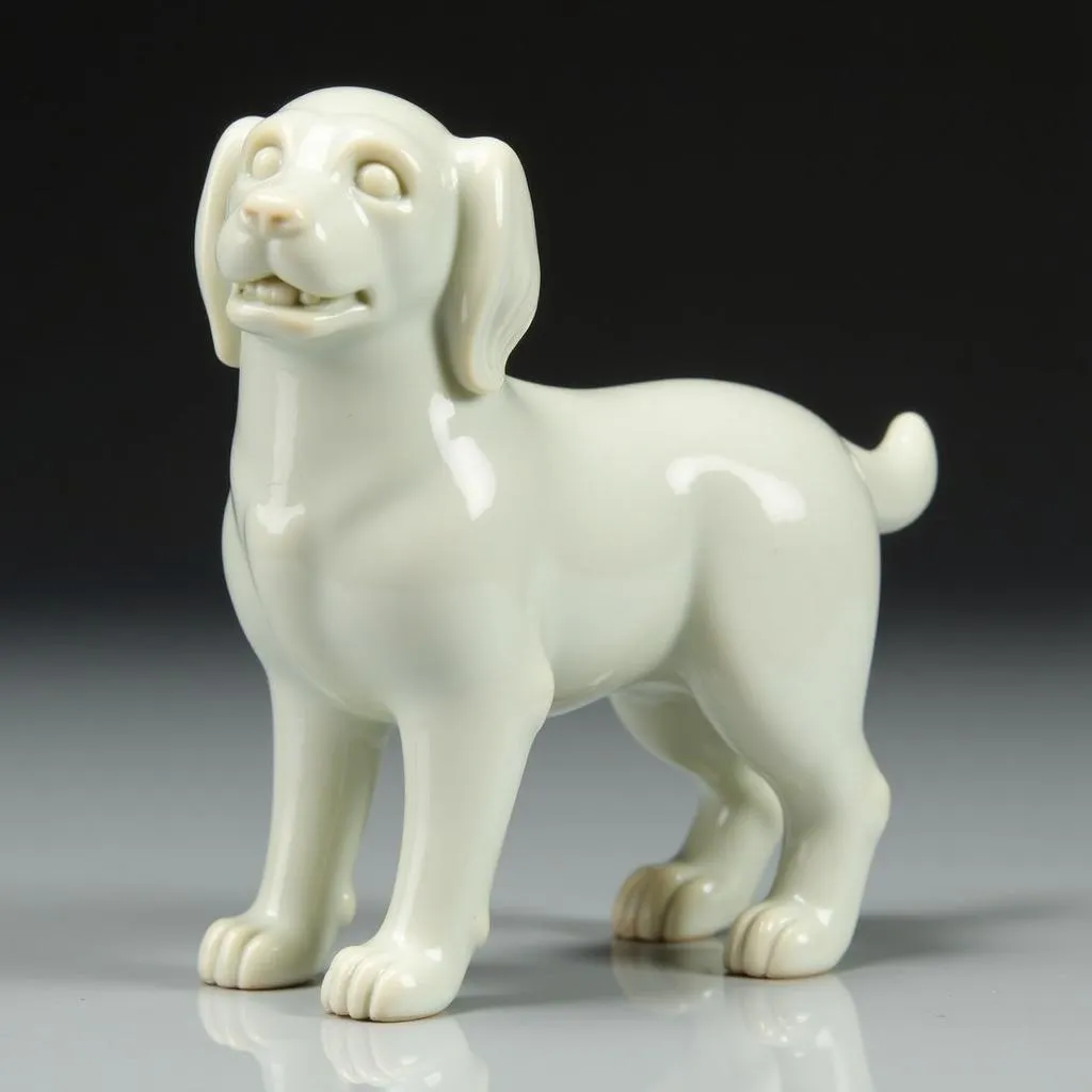 Porcelain dog statue history