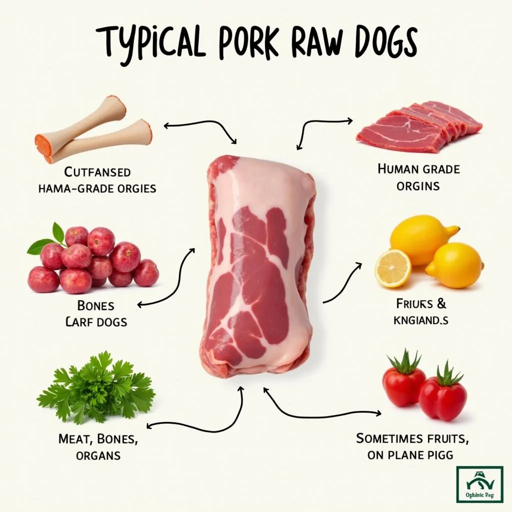 Ingredients of pork raw dog food