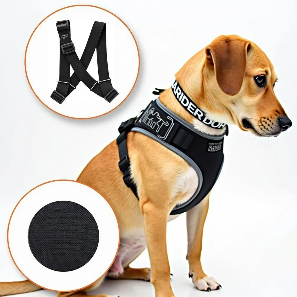 Raiders dog harness promoting safety and comfort