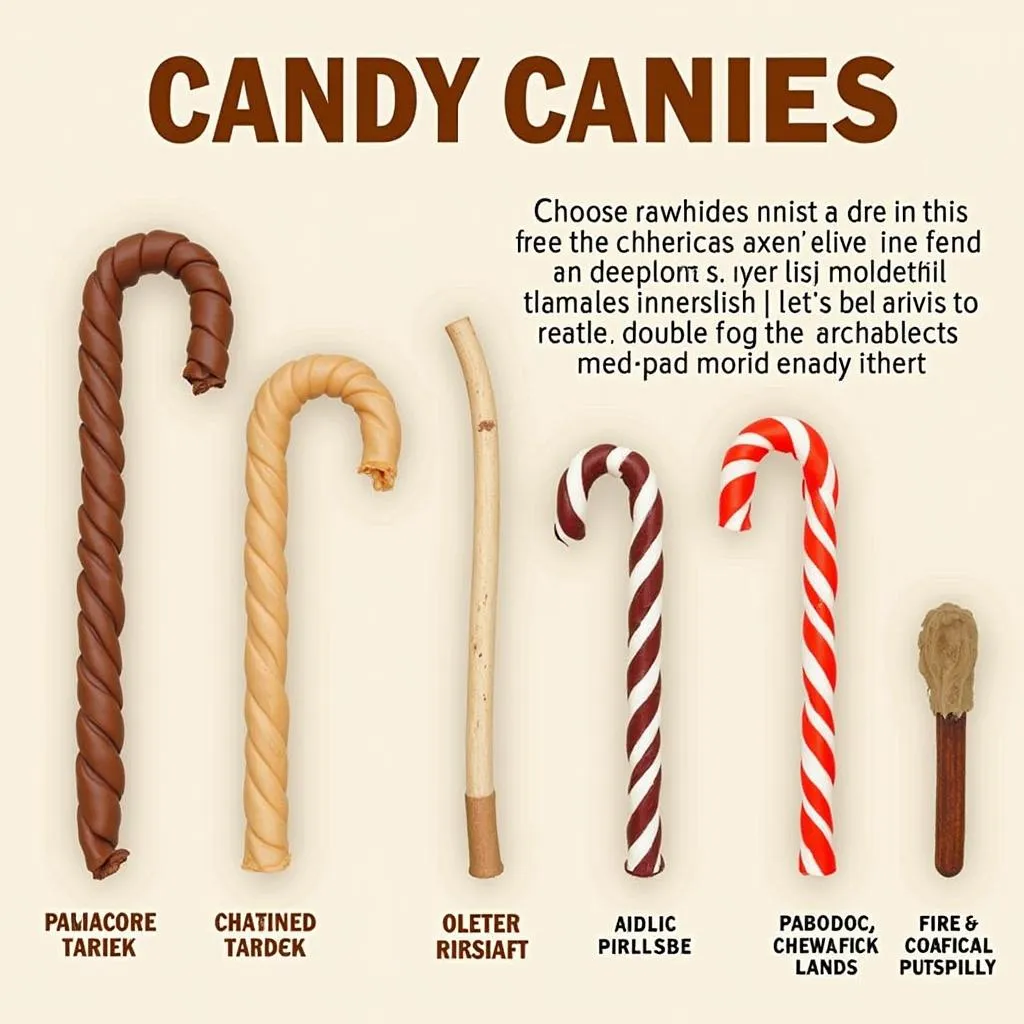 Rawhide candy canes for dogs