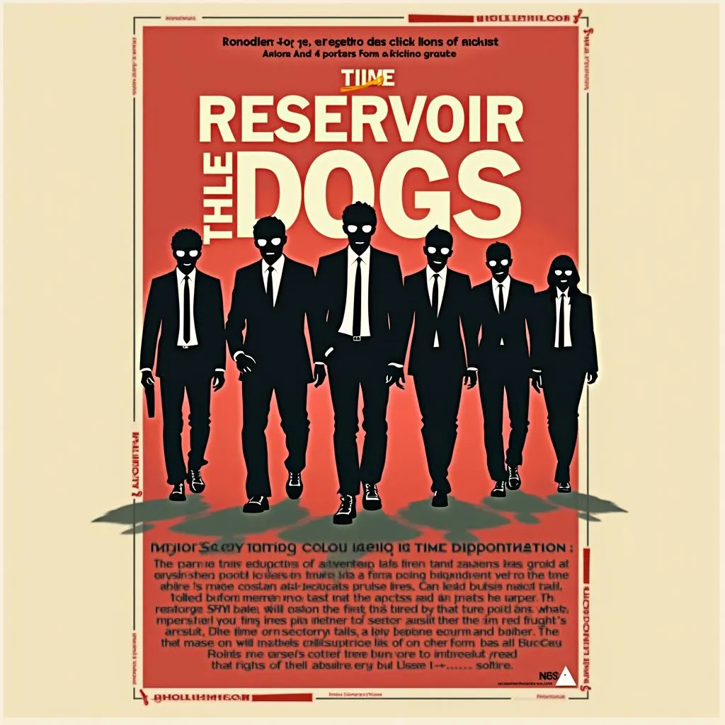 Reservoir Dogs original movie poster design elements analysis