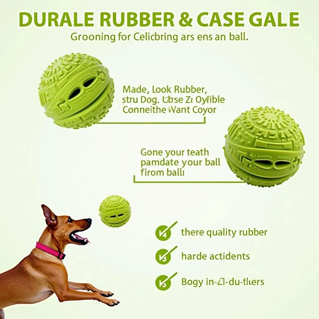 Durable Rubber Dog Ball for Fetch and Chase