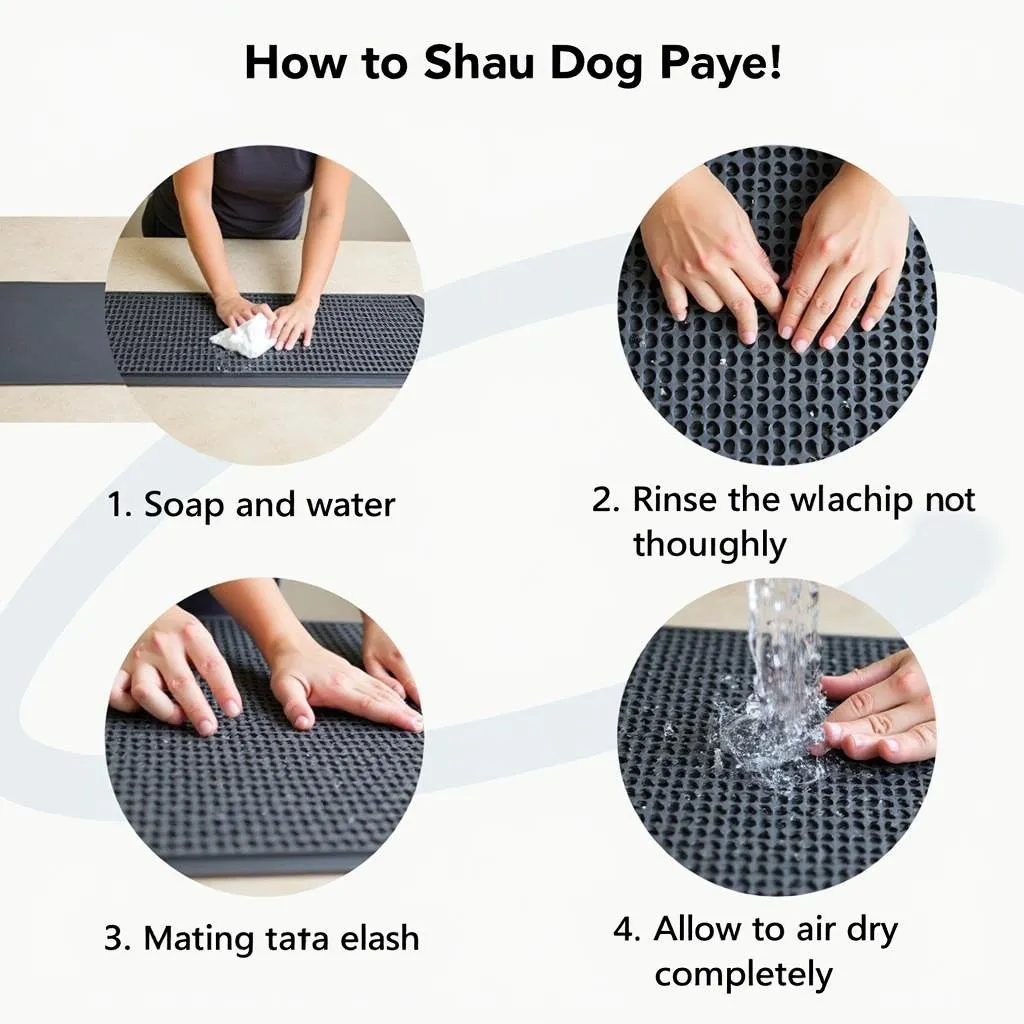 Cleaning a Dog Kennel Rubber Mat