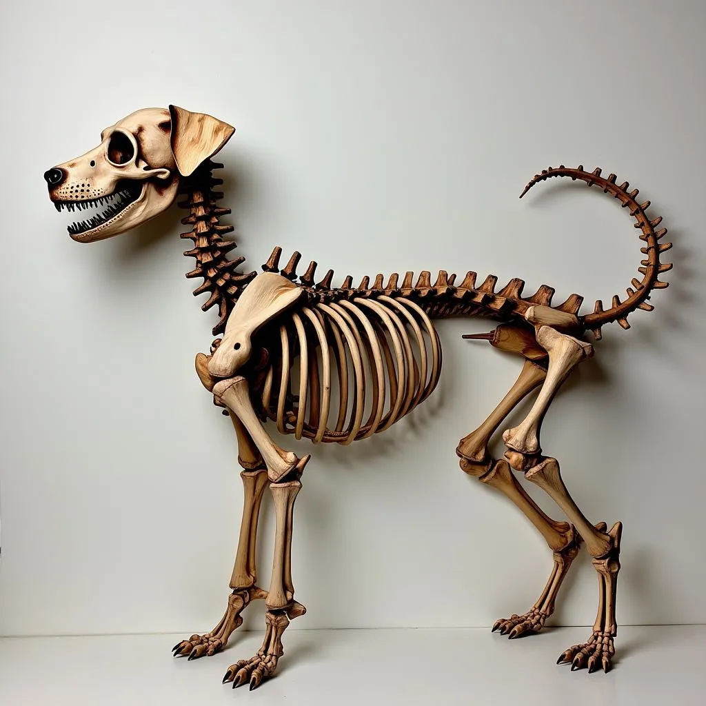 Skeleton Dog Art Memorial: A Loving Reminder of Your Beloved Pet