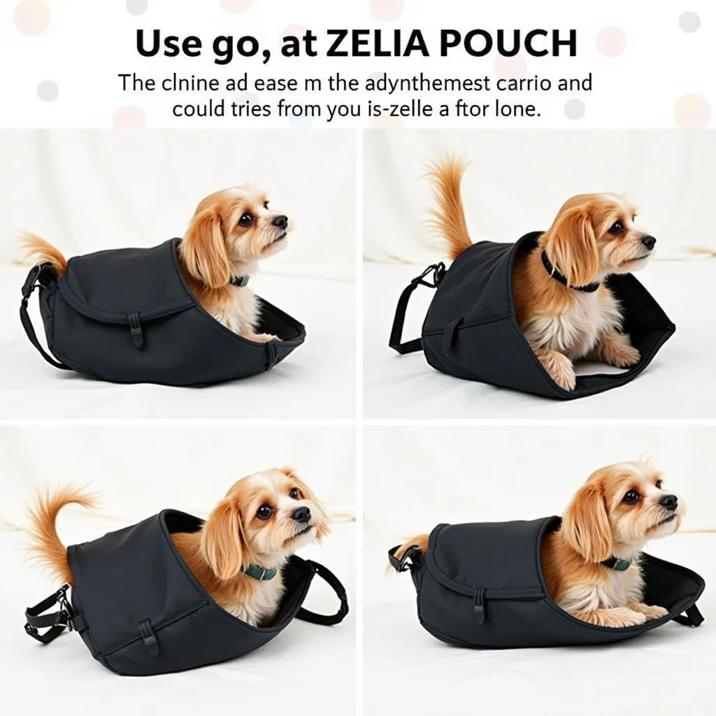 Small dog carry pouch for easy travel