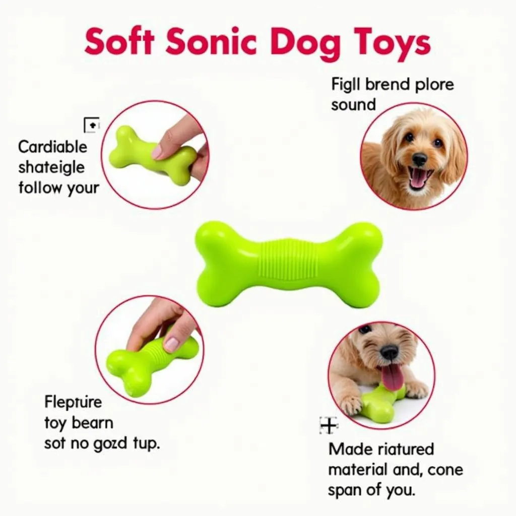 Sonic dog toy for small breeds: A small, soft, and colorful toy with squeaking sound