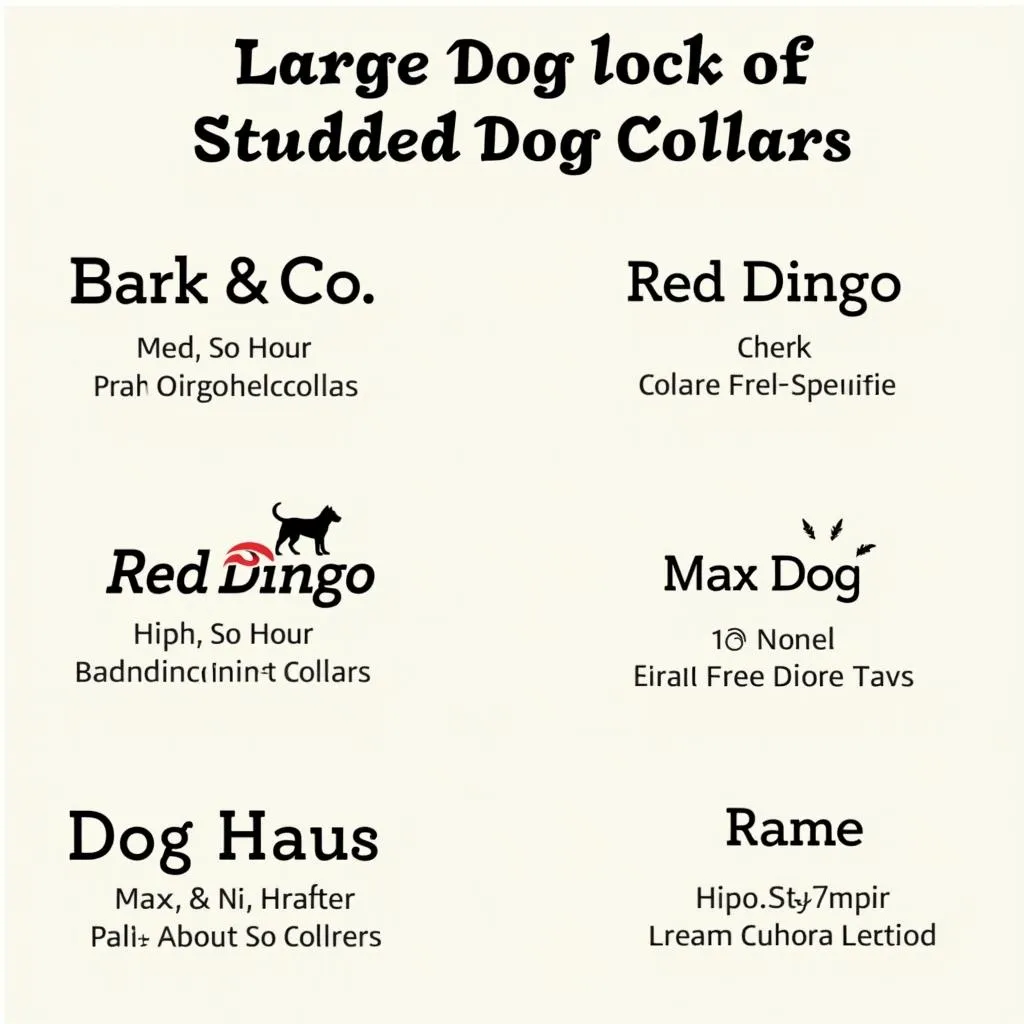 Popular Brands of Studded Dog Collars for Large Breeds