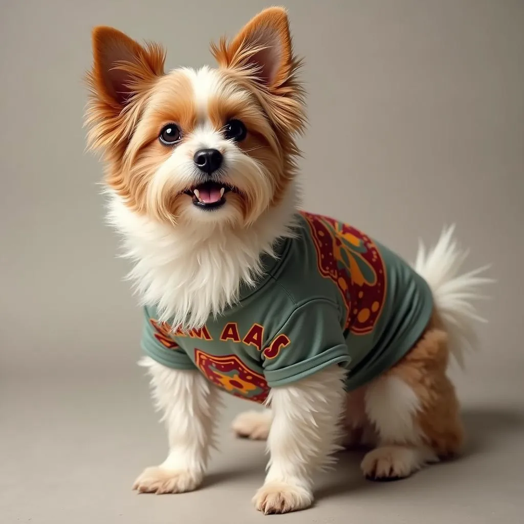 Vintage dog t-shirt with retro design