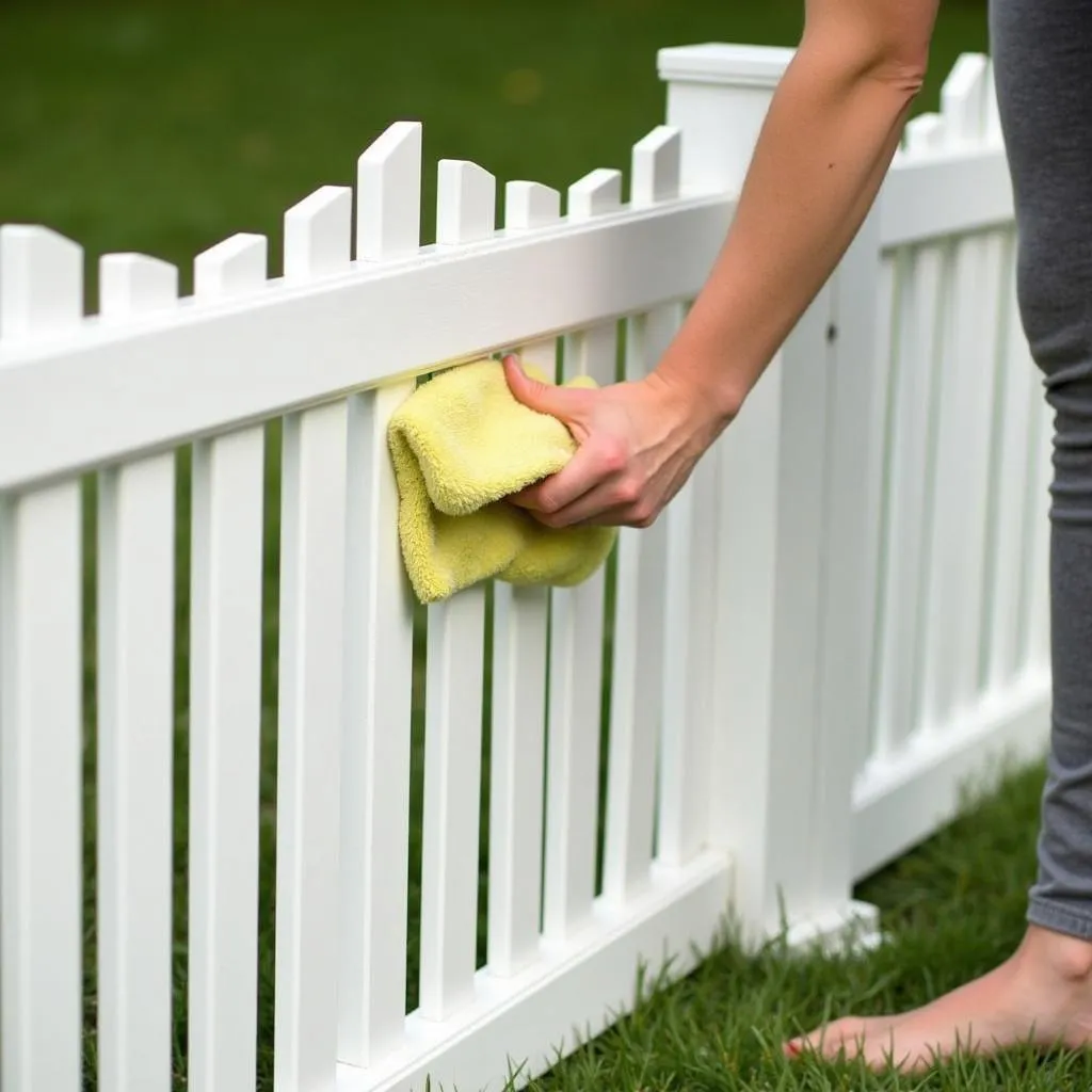 Proper care for a vinyl dog ear fence