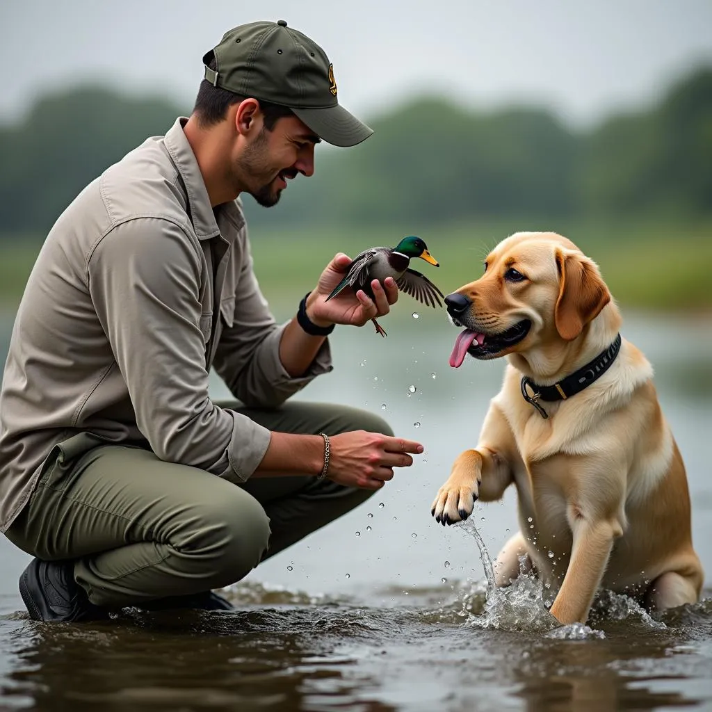 Waterfowl dog training in Hanoi, Vietnam