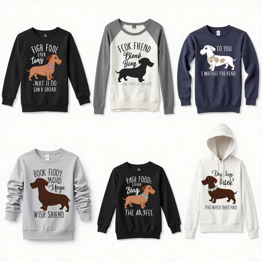 Weenie dog shirts and sweaters