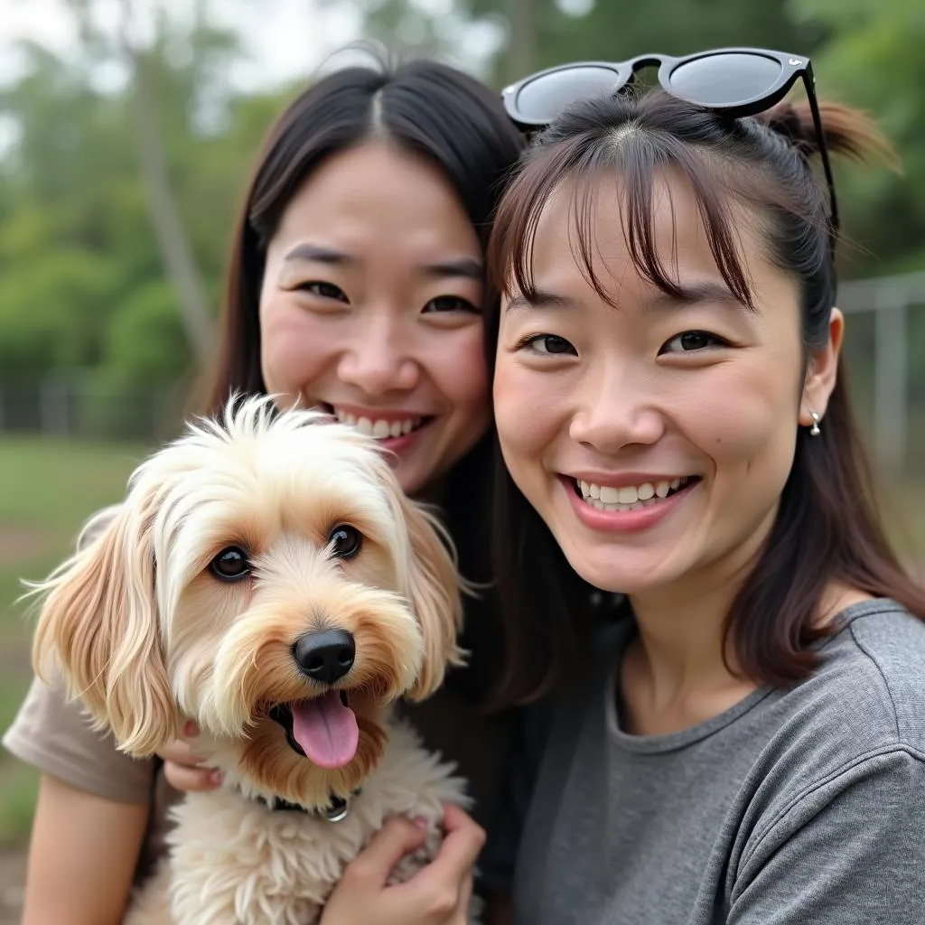 Westiepoo breeder in Vietnam with their dog