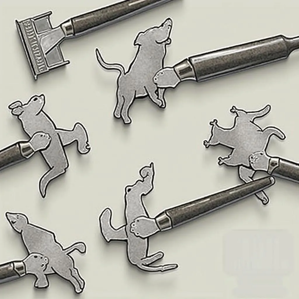 Wide dog grooming blades for different coat types