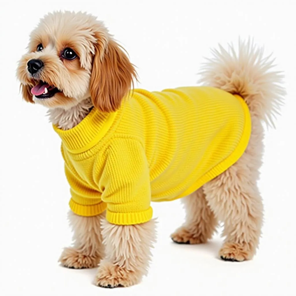 Yellow dog sweater for warmth and coziness