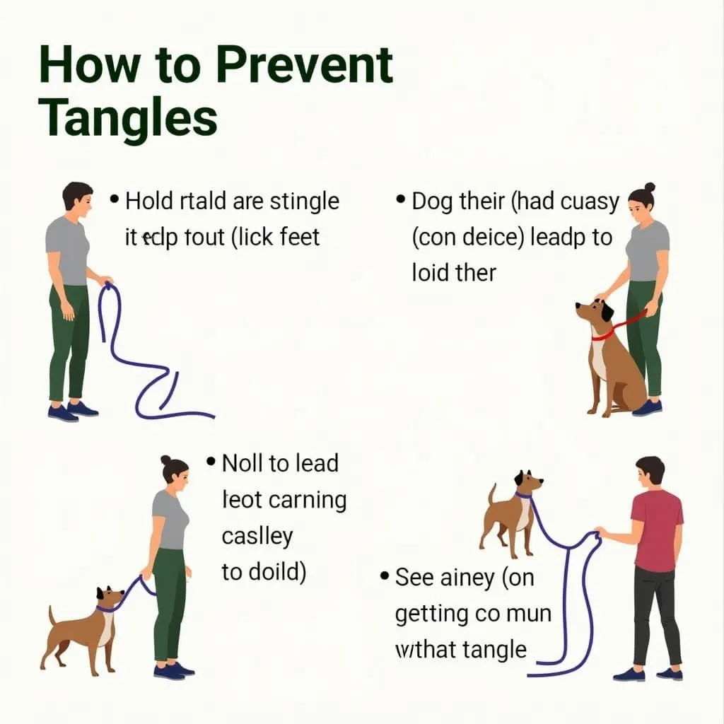 Avoiding tangles with a 15-foot dog lead