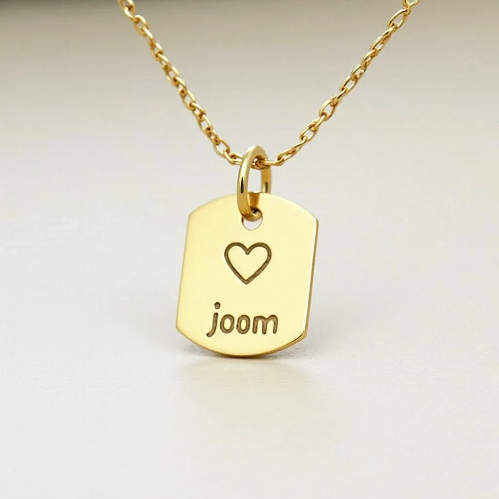 18k gold dog tag necklace for small dogs