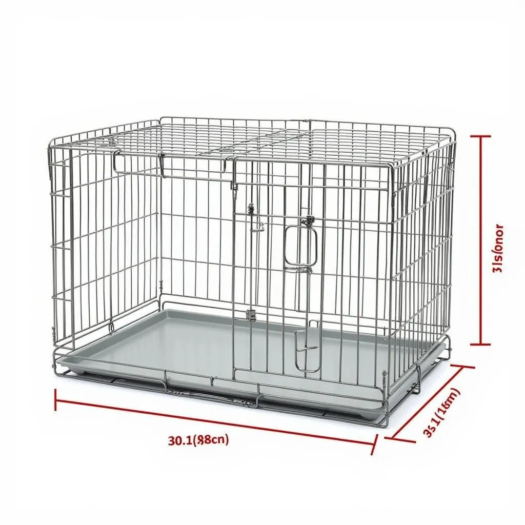 A 48 x 30 x 33 dog crate for medium to large breeds