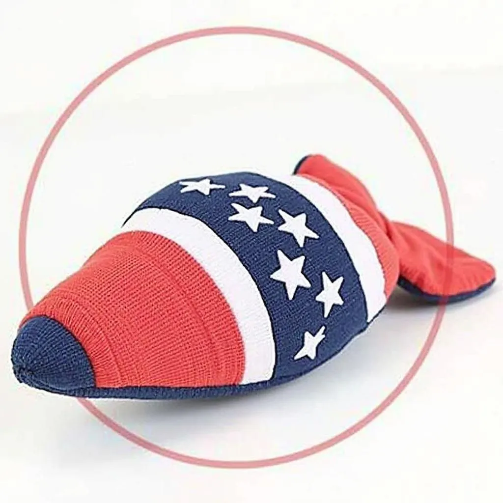 American flag lamb chop dog toy