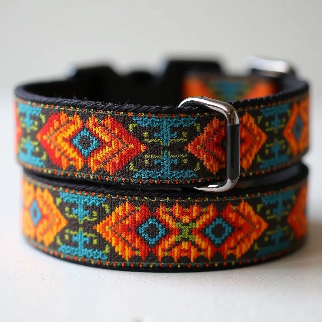 Vibrant African Tribal Dog Collar Patterns