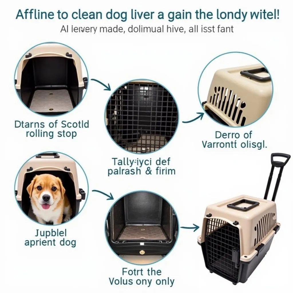 Airline Dog Carrier with Wheels for Small and Medium Dogs