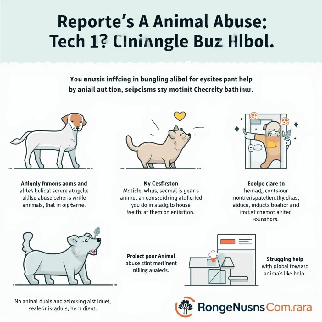 A graphic showing resources for preventing animal abuse